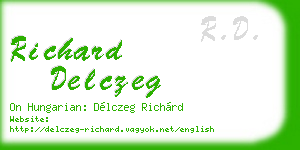 richard delczeg business card