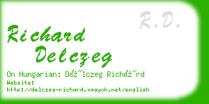 richard delczeg business card